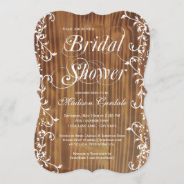 カントリースワールズウッ素朴ドブライダルシャワー招待状 招待状