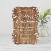 カントリースワールバ素朴ンウッド結婚式招待状 招待状 (スタンド正面)