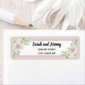 カントリーソフトメイブフローラウォーターカラーバラ結婚ズ ラベル (インサイチュ)