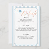 カントリーソーシャルクラブカクテルバチェロレッテ週末 招待状 (裏面)