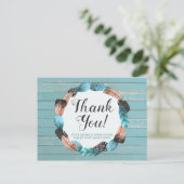 カントリーターコイズウッドフェアー矢印ボーホ ポストカード (スタンド正面)