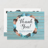 カントリーターコイズウッドフェアー矢印ボーホ ポストカード (正面/裏面)