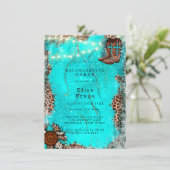 カントリーターコイズカウボーイブーツバチェロレッテ 招待状 (スタンド正面)