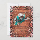 カントリーターコイズカウボーイブーツバチェロレッテ 招待状 (裏面)