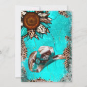 カントリーターコイズブリデスメイドランチョン招待状 (裏面)