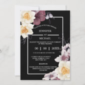 カントリーダッフォディル濃いムーディッド植物性フローラ 招待状 (正面)