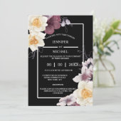 カントリーダッフォディル濃いムーディッド植物性フローラ 招待状 (スタンド正面)