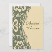 カントリーダマスクヴィンテージブライダルシャワー招待 招待状 (正面)