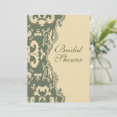 カントリーダマスクヴィンテージブライダルシャワー招待 招待状 (スタンド正面)