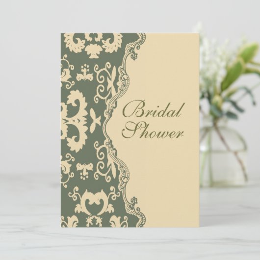 カントリーダマスクヴィンテージブライダルシャワー招待 招待状 (スタンド正面)