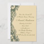 カントリーダマスクヴィンテージブライダルシャワー招待 招待状 (裏面)