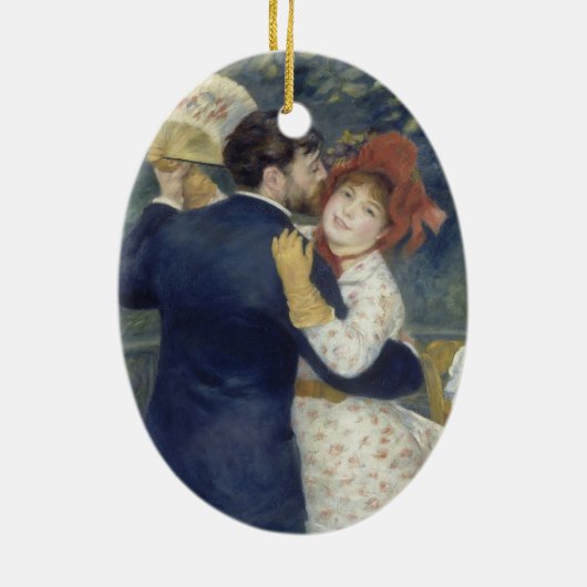 カントリーダンスバイピエールルノアールヴィンテージファインアート セラミックオーナメント (裏面)