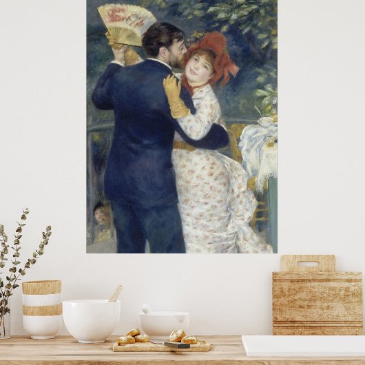 カントリーダンス – ルノアール印象派絵画の ポスター (キッチン)