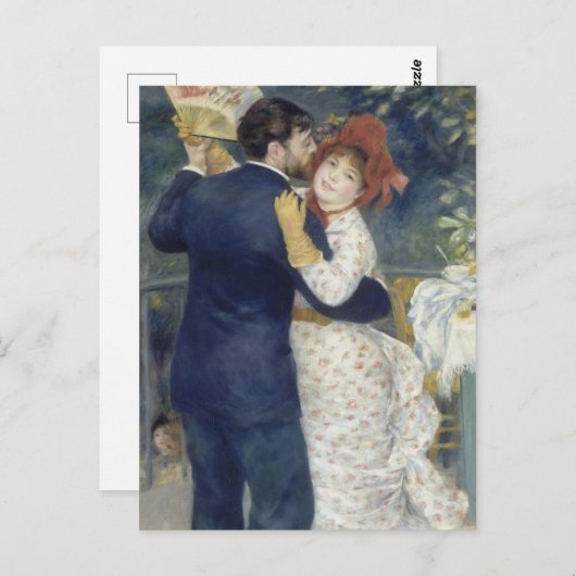カントリーダンス – ルノアール印象派絵画の ポストカード (正面/裏面)
