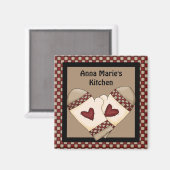 カントリーチェック磁石 マグネット (正面/裏面)