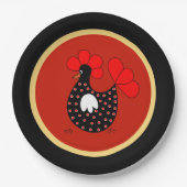 カントリーチキンカートゥーン紙プレート ペーパープレート (正面)