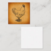 カントリーチキンファームアニマルアートヴィンテージルスター エンクロージャーカード (正面/裏面)