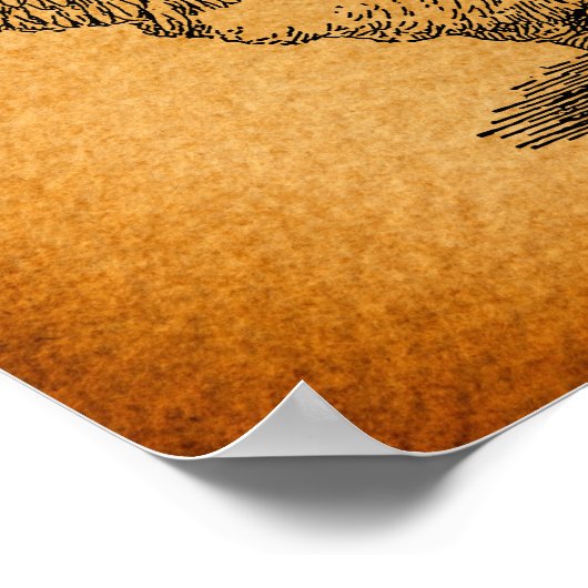 カントリーチキンファーム動物アートヴィンテージ鶏 ポスター (角)