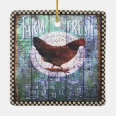 カントリーチキンファーム新鮮な卵エフエマラ セラミックオーナメント (裏面)