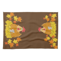 カントリーチキン、マウス、紅葉キッチンタオル