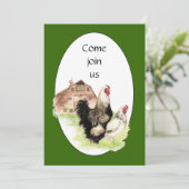 カントリーチキン&ロースターバーンカスタムファーム招待状 招待状 (スタンド正面)