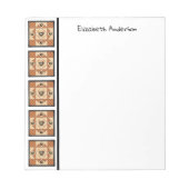 カントリーチクキルトノートパ縁どッドパッド ノートパッド (正面)