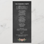 カントリーチャックボードディアアントラー結婚式 プログラム (裏面)