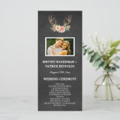 カントリーチャックボードディアアントラー結婚式 プログラム (スタンド正面)