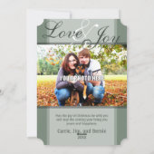 カントリーチャーチウィンターマウンテンシーンフォトカード シーズンカード (裏面)