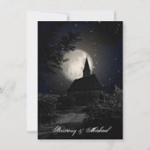 カントリーチャーチフルムーン結婚式招待状 招待状 (裏面)