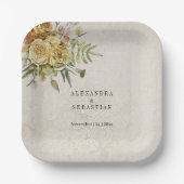 カントリーチャームとボホの花 ペーパープレート (正面)