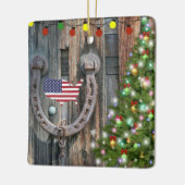 カントリーチャームクリスマス セラミックオーナメント (左)