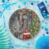 カントリーチャームクリスマス ペーパープレート (パーティー)