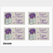 カントリーチャームパープルキャンディビュッフェステッカー 長方形シール (シート)