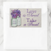 カントリーチャームパープルキャンディビュッフェステッカー 長方形シール (バッグ)