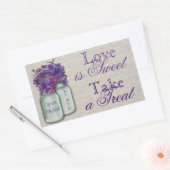 カントリーチャームパープルキャンディビュッフェステッカー 長方形シール (封筒)