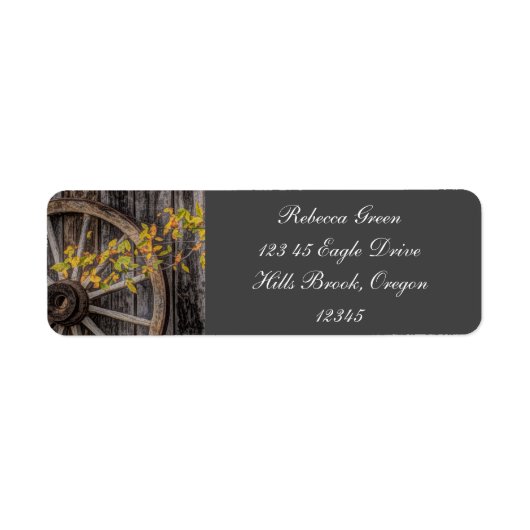 カントリーチャーム素朴 – 西ワゴンホイール ラベル (正面)