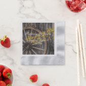 カントリーチャーム素朴 – 西ワゴンホイール 縁ありカクテルナプキン (インサイチュ)