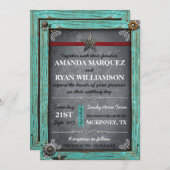 カントリーチ素朴ャルクボード結婚式招待状 招待状 (正面/裏面)