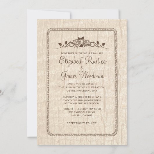 カントリーツリーバーク結婚式招待状 招待状 (正面)