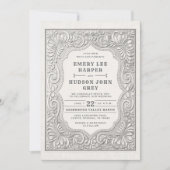 カントリーツールドレザーウェスタン素朴バーンズ結婚ズ 招待状 (正面)