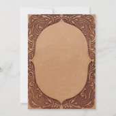 カントリーツールドレザー ウエスタンコーチ chic ウェディング 招待状 (裏面)