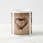 カントリーツ素朴ワインハートオンバーラッププリント ジャンボコーヒーマグカップ (正面)