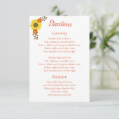 カントリーテイストのウェディング　ひまわり　案内 エンクロージャーカード (スタンド正面)