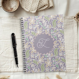 カントリーテイストの庭の花のフルカラーアートノートブック(名入れオーダー可) ノートブック