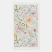 カントリーテイストの庭の花柄ゲストタオル (正面)