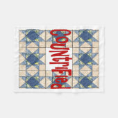 カントリーテイスト フリースブランケット (正面(横))