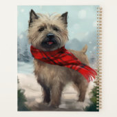 カントリーテリアの犬と雪のクリスマス プランナー手帳 (裏面)