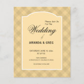 カントリーテーブルクロススタイル結婚式招待状 (正面)