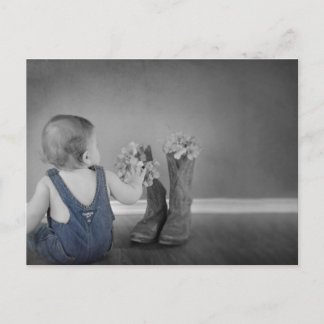 カントリーテーマベビーシャワー招待状 ポストカード